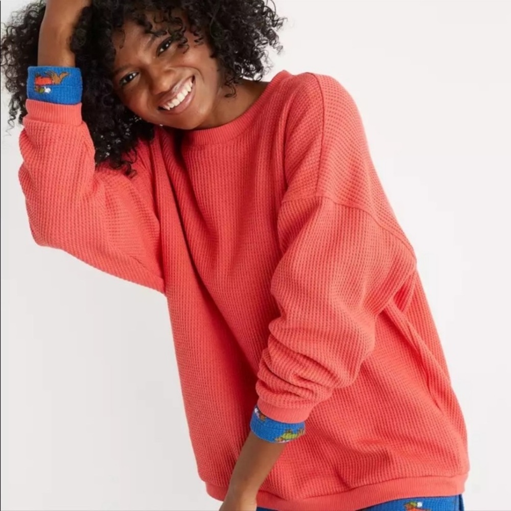 Never worn! Aerie Oversized Waffle Sweatshirt